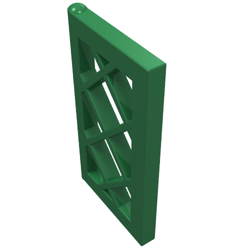 Lego Window 1 x 2 x 3 Pane Latticed / Green