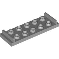 Lego Plate Special 2 x 6 with 2 x 5 Studs and Door Stops on Top / Light Bluish Gray