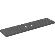 Lego Vehicle Base, Train 6 x 28 with Two 1 x 2 Openings [3 Round Holes Each End] / Dark Bluish Gray