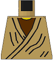 Lego Torso SW Old Obi-Wan Yellow Neck Pattern / Tan