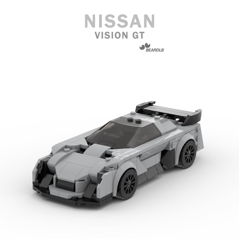 Lego Nissan vision GT 8wide speed champions gray