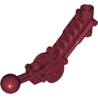 Lego Large Figure Skeletal, Limb, Angular with Ball Joint, and Axle Hole / Dark Red