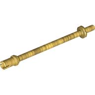 Lego Bar 8L - Two Stop Rings / One Pin, Technic Figure Ski Pole [Flat End] / Pearl Gold