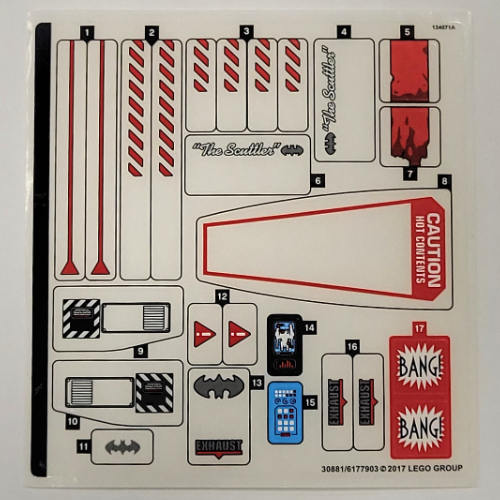 Lego Sticker Sheet for Set 70908-1