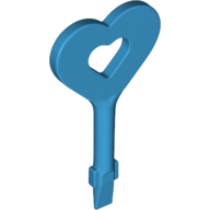 Lego Tile Remover Key, Heart [DOTS] / Dark Azure