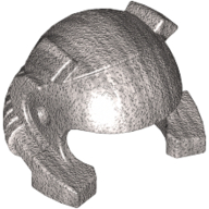 Lego Helmet with Breathing Apparatus and Headlights / Metallic Silver