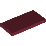 Lego Tile 2 x 4 with Groove / Dark Red