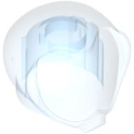 Lego Helmet Round Bubble / Trans-Medium Blue