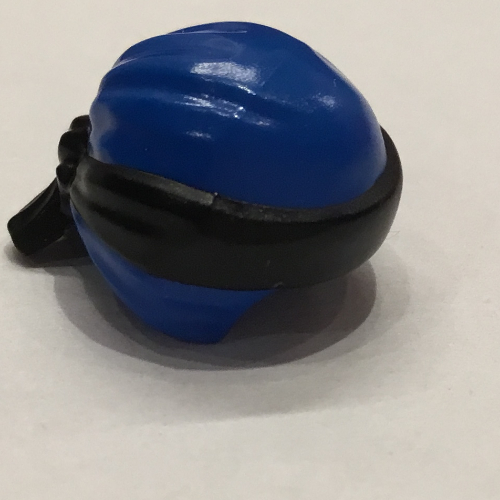 Lego Head Wrap with Headband and Knot, Black Pattern / Blue