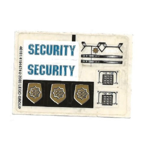 Lego Sticker Sheet for Set 7033-1