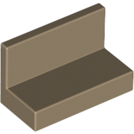 Lego Panel 1 x 2 x 1 [Square Corners] / Dark Tan