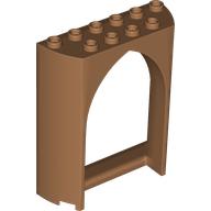 Lego Panel 2 x 6 x 6 with Gothic Arch / Medium Nougat