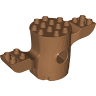 Lego Duplo Plant Tree Trunk 4 x 10 x 4 with Two Branches / Medium Nougat