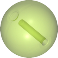 Lego Projectile, Large Figure Weapon, Zamor Sphere / Ball / Trans-Bright Green
