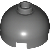 Lego Brick Round 2 x 2 Dome Top, Hollow Stud / Dark Bluish Gray