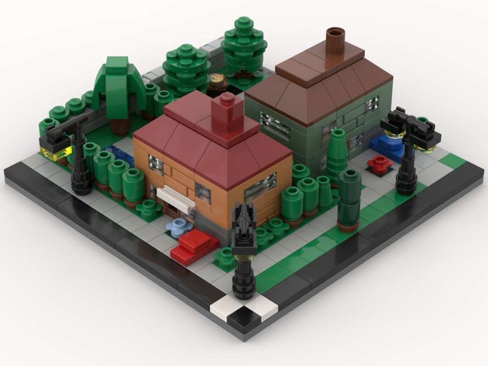 Lego Modular Family Houses (2 on 1 plate, corner) #1