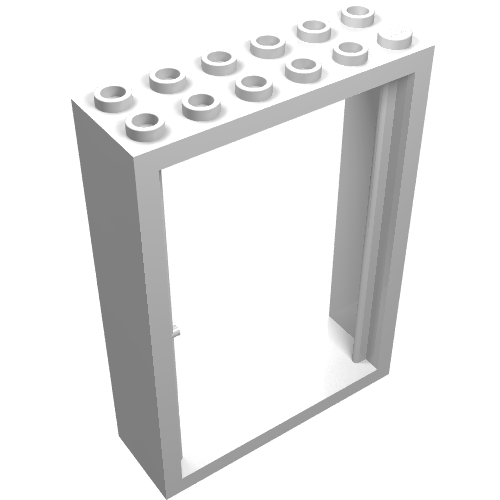 Lego Door Frame 2 x 6 x 7 / White