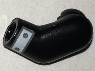 Lego Arm, Left with White Cuff Pattern / Black