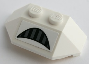 Lego Wedge 2 x 4 Triple with Black and Dark Bluish Gray Vent Pattern (Sticker) - Set 75305