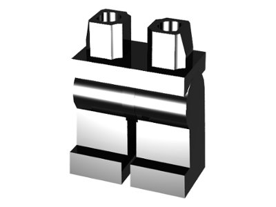 Lego Hips  and Legs Plain / Chrome Black