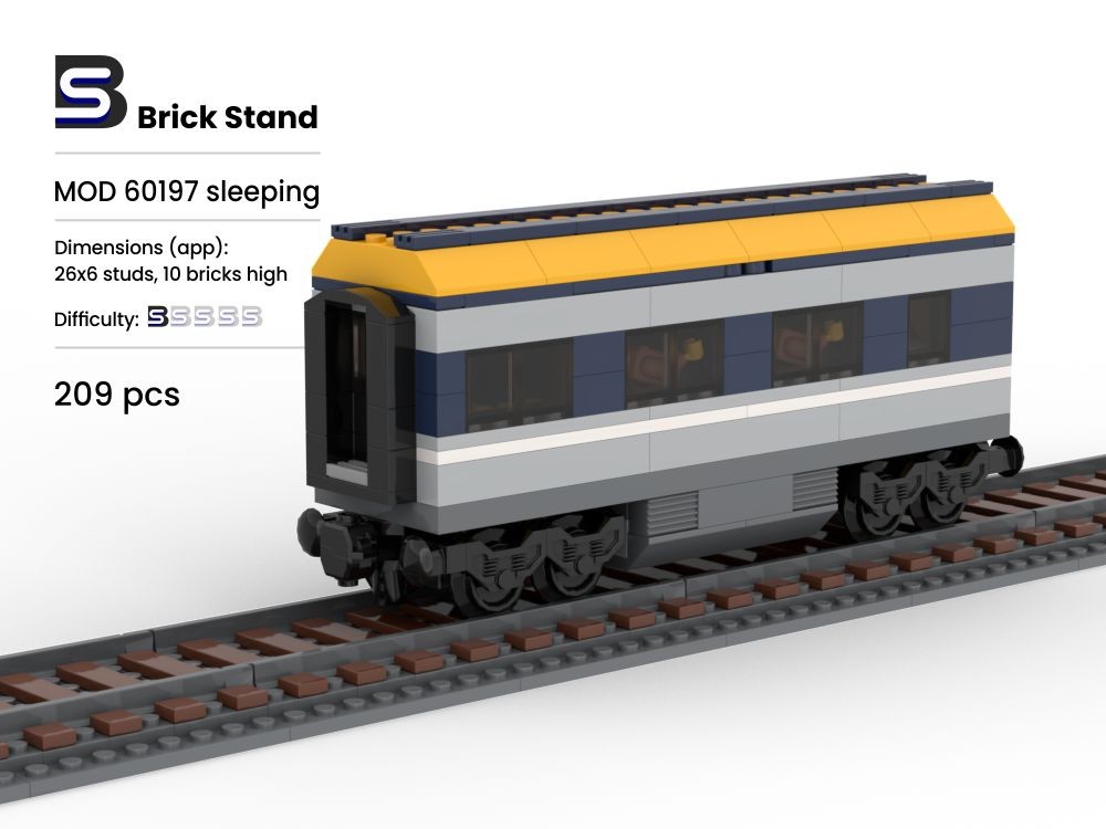 Lego Sleeping car for 60197 Passenger Train