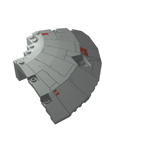 Lego Panel 14 x 14 x 2.667 Quarter Saucer Millennium Falcon Print