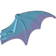 Lego Creature Body Part, Dragon Wing 13 x 8, with Marbled Trans-Purple Pattern