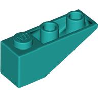 Lego Brick Sloped Inverted 33° 3 x 1 with Internal Stopper and No Front Stud Connection / Dark Turquoise