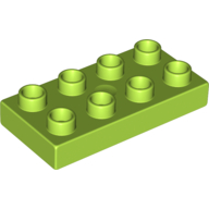 Lego Duplo Plate 2 x 4 / Lime