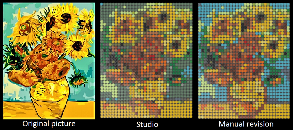 Lego Sunflowers - Van Gogh (manual revision)
