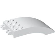 Lego Windscreen 8 x 4 x 2 Curved [2 Dual-Fingered Click Hinges] / White