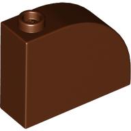 Lego Brick Curved 1 x 3 x 2 / Reddish Brown