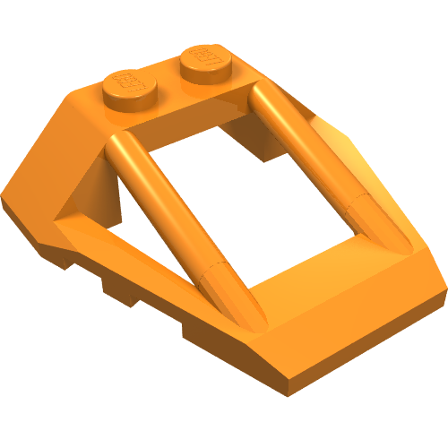 Lego Windscreen 4 x 4 Roll Cage / Orange