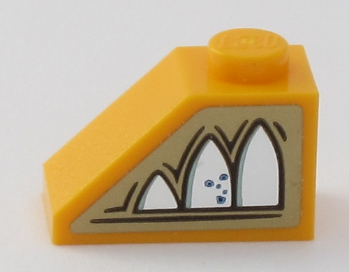 Lego Slope 45 2 x 1 with HP Mirror of Erised Ornament Pattern Model Left Side (Sticker) - Set 75954