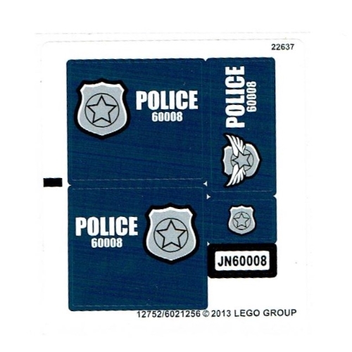Lego Sticker Sheet 1 for Set 60008-1