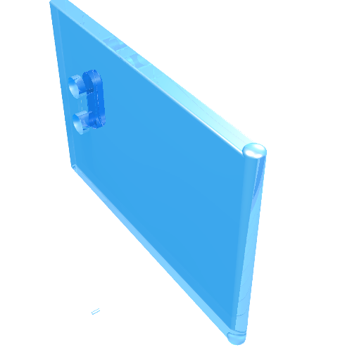 Lego Cupboard 2 x 3 x 2 Door / Trans-Medium Blue