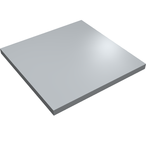 Lego Tile 6 x 6 with Central Bottom Tube / Light Bluish Gray