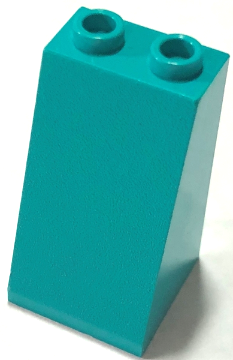 Lego Slope 75 2 x 2 x 3 - Hollow Studs / Dark Turquoise