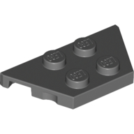 Lego Wedge Plate 2 x 4 / Dark Bluish Gray