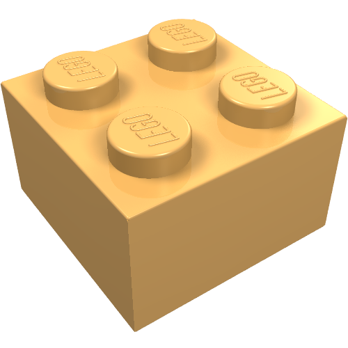 Lego Brick 2 x 2 / Light Orange
