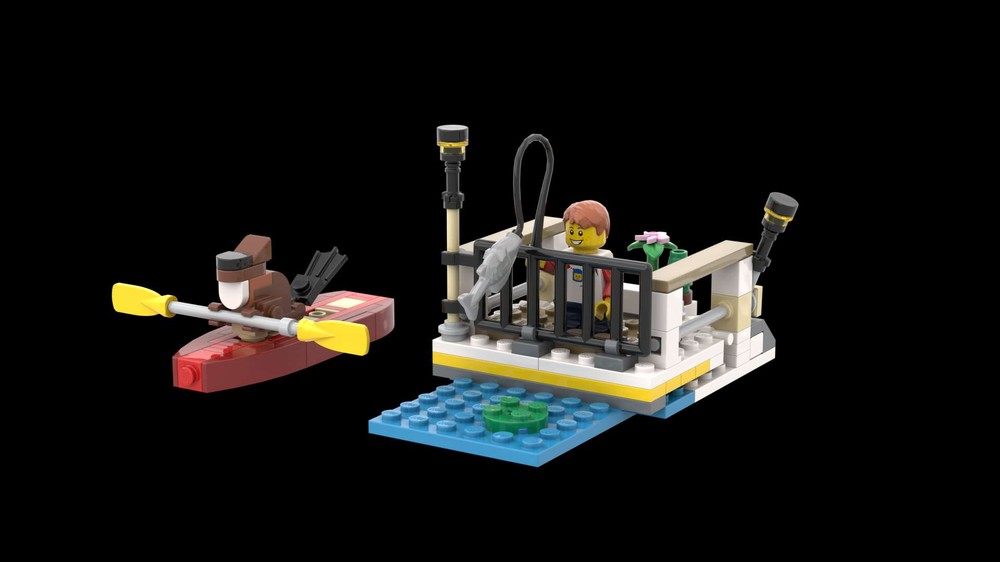 Lego Dock with Kayaking Beaver