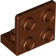Lego Bracket 1 x 2 - 2 x 2 Inverted / Reddish Brown