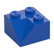 Lego Brick Sloped 45° 2 x 2 Double Concave / Blue