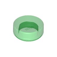 Lego Tile Round 1 x 1 / Trans-Green