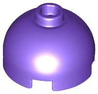 Lego Brick, Round 2 x 2 Dome Top / Dark Purple