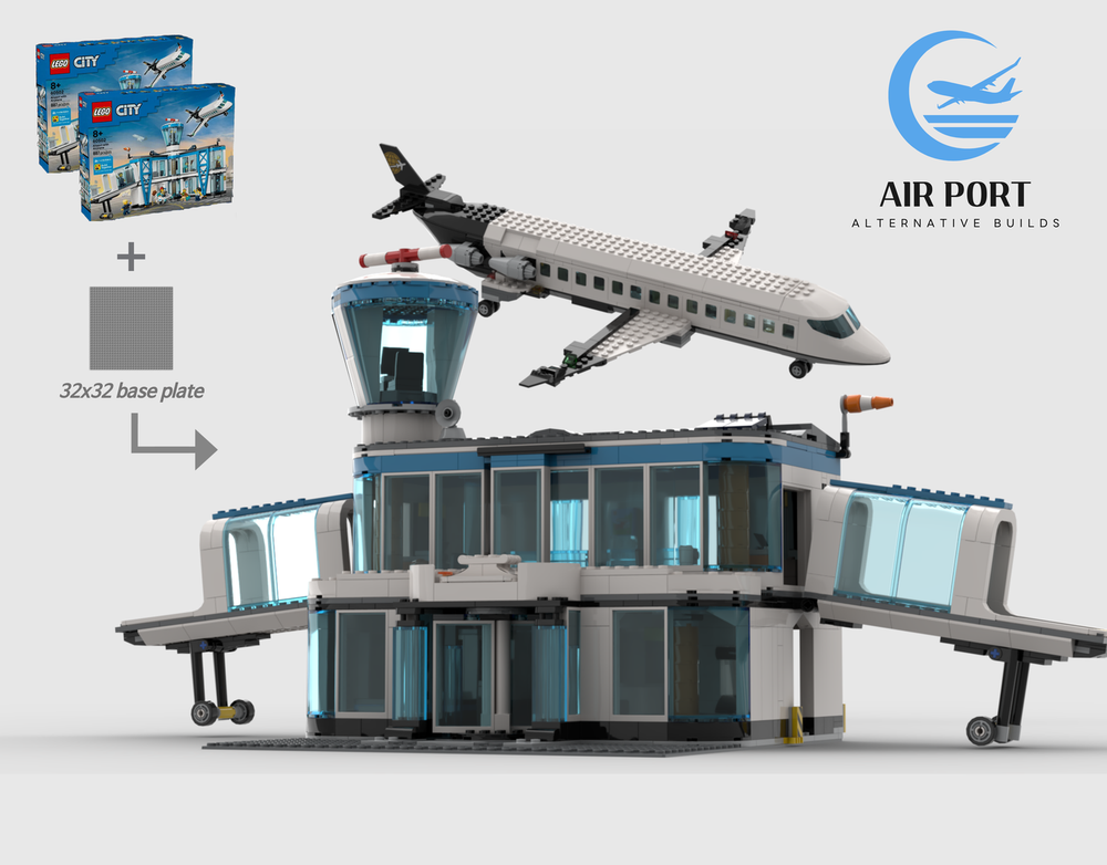 Lego 60502 x2 Airport building