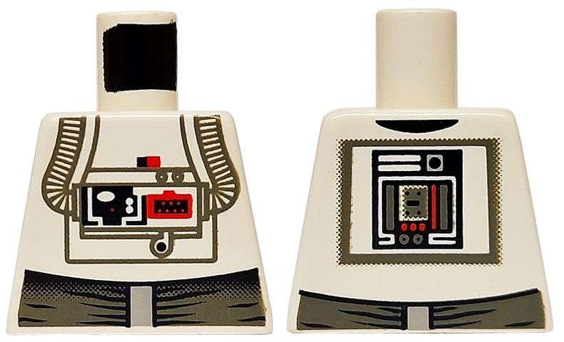 Lego Torso SW AT-AT Driver Dark Gray Pattern