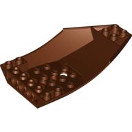 Lego Brick Wedged, Curved Inverted 10 x 6 x 2 Cockpit / Reddish Brown