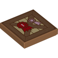 Lego Tile 2 x 2 with Crate with Ribbons Print