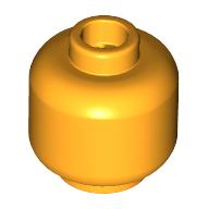 Lego Minifig Head [Plain] [Vented Stud - 2 Holes] / Bright Light Orange